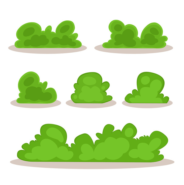 Set of bushes in hand-drawn style - Vector, Image