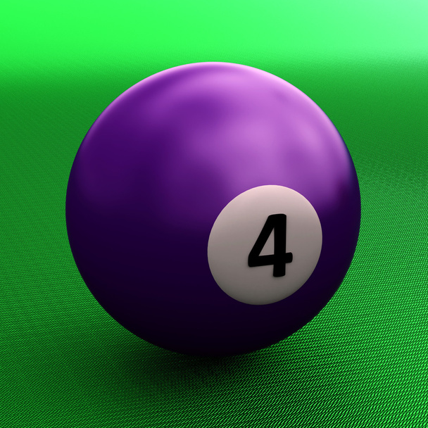 Colorful pool ball over green - Foto, Imagen