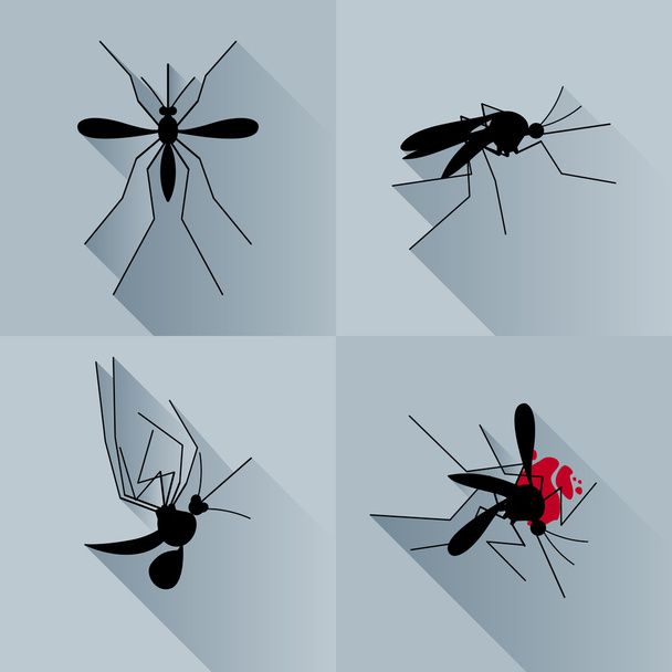 Διάνυσμα Long Shadow σιλουέτα νεκρός κουνουπιών που - Διάνυσμα, εικόνα