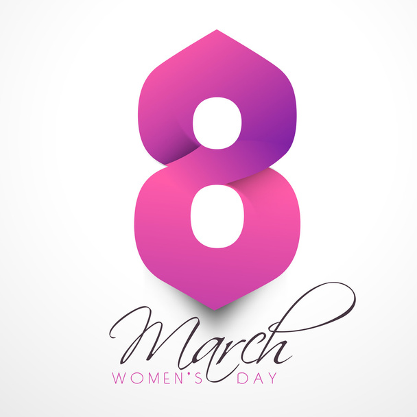 Glossy text for Women's Day celebration. - ベクター画像
