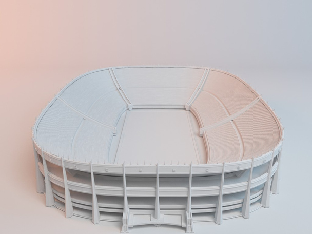 biały stadion 3d - Zdjęcie, obraz
