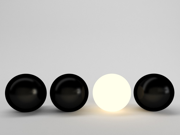 発光する球体。イノベーションの概念。3 d - 写真・画像