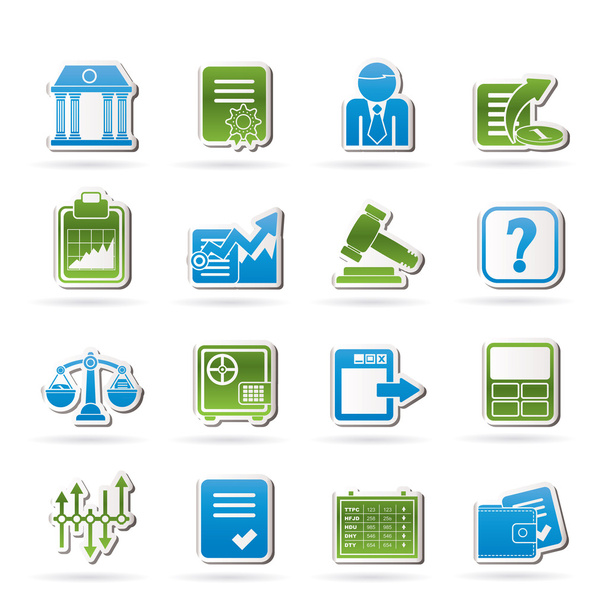 Stock exchange and finance icons - Vector, Image