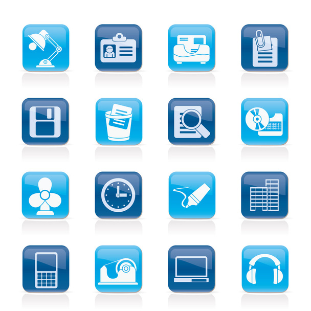 Office and business icons - Vector, afbeelding
