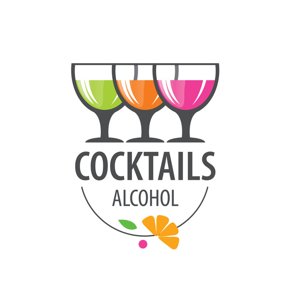 alkoholipitoisten cocktailien logo
 - Vektori, kuva