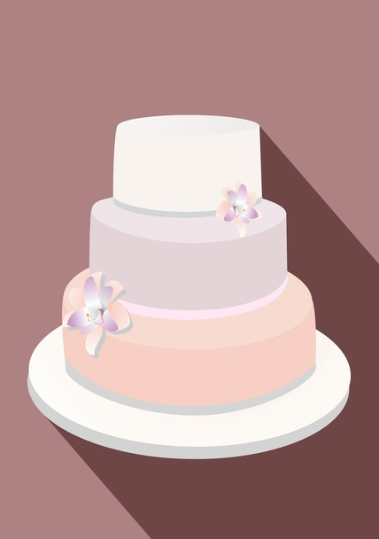 Beautiful Wedding Cake - Vektör, Görsel