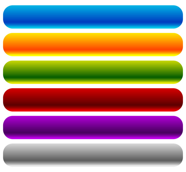 長方形のボタンのセット - ベクター画像