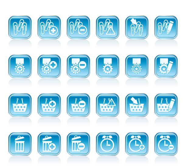 24 Business, office and website icons - Vector, Image