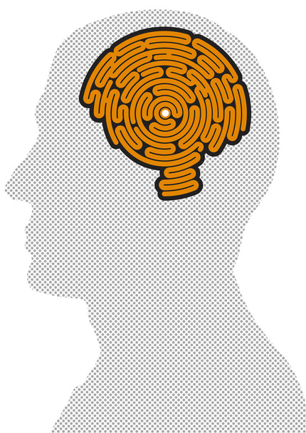 Brain-shaped maze, side view - Photo, Image