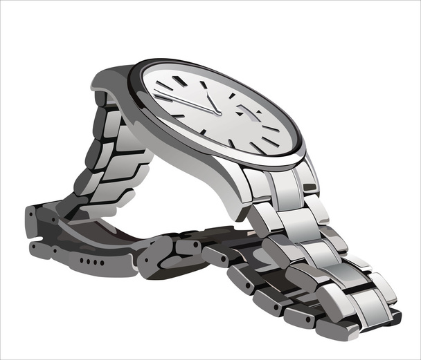 Wrist metallic watch - Vector, Image