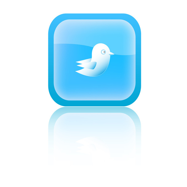 Twitter pictogram vogel - Vector, afbeelding