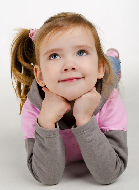 Portrait of cute smiling little girl - Foto, Imagen