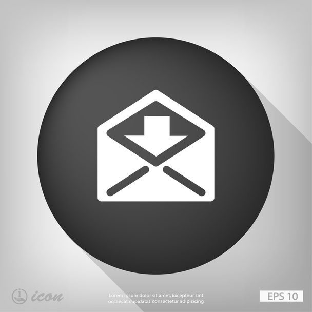 Pictograph of mail envelope - Wektor, obraz