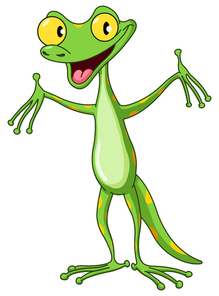 Веселый геккон
 - Вектор,изображение