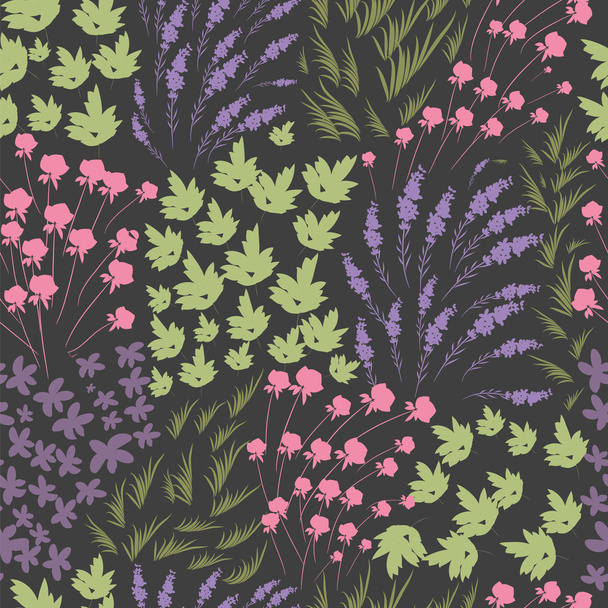 Floral peony and lavender retro - Vector, Image