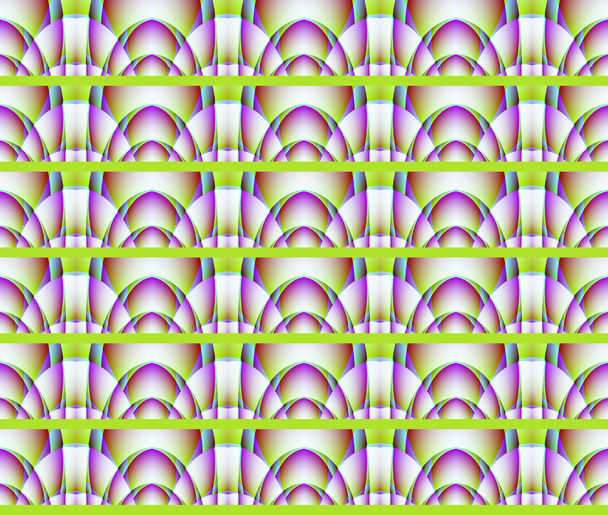 シームレス パターン半円紫緑 - 写真・画像