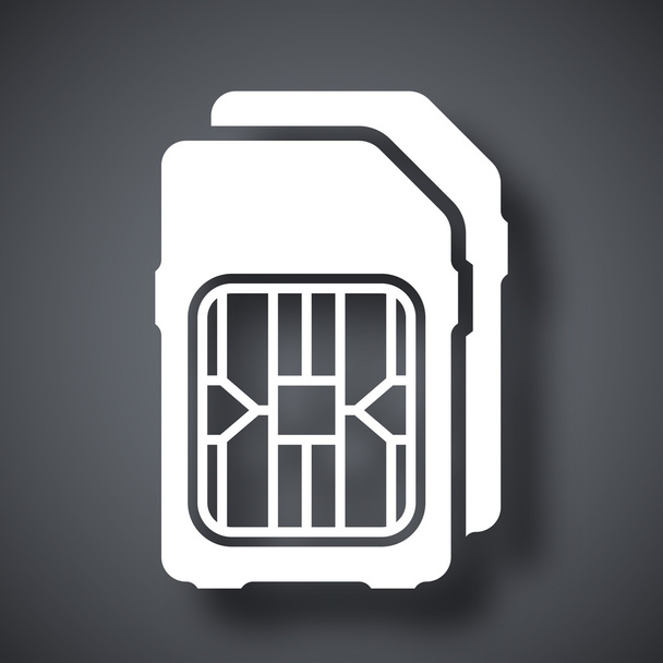 Dual Sim kártya ikon - Vektor, kép