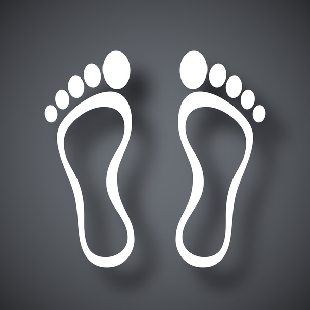 human footprints icon - Vector, Image