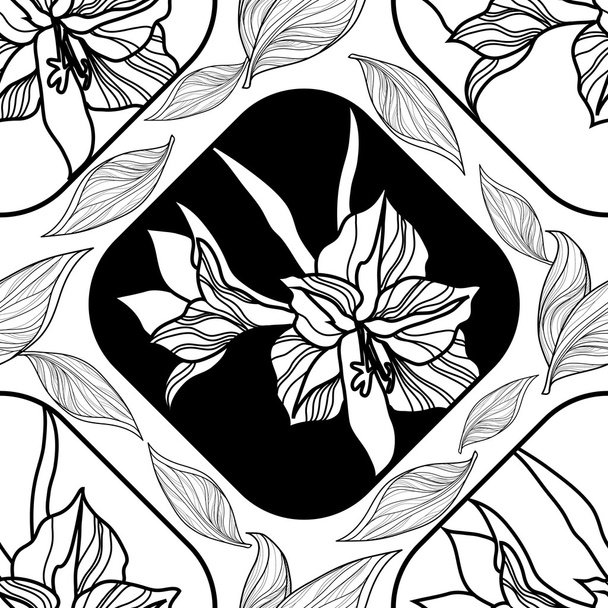 Vector seamless floral pattern - Wektor, obraz