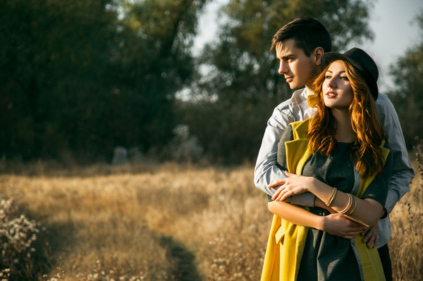 Young couple in love outdoor - Valokuva, kuva