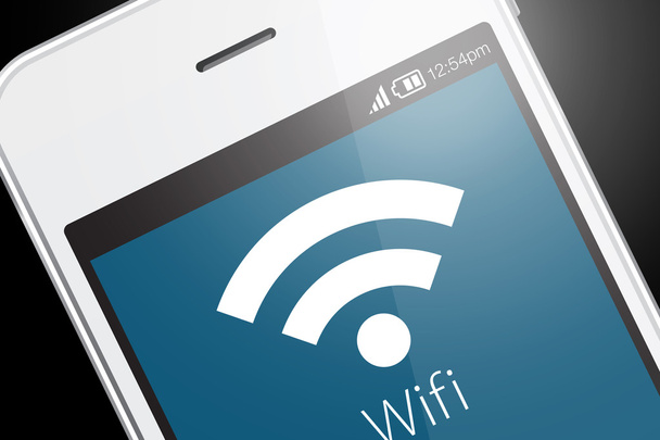 Εικονίδιο Wi-Fi στο smartphone. - Φωτογραφία, εικόνα