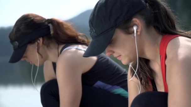 women  preparing for running - Footage, Video
