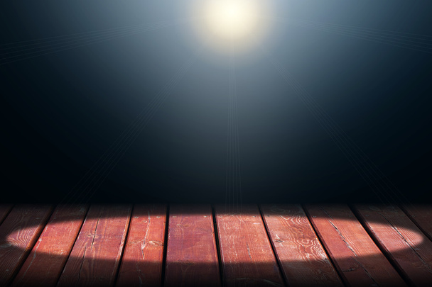 Light on wooden floor - Фото, изображение