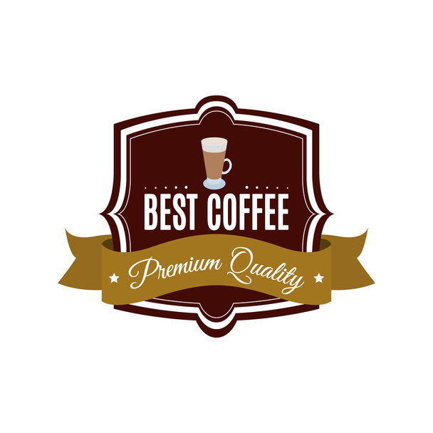 Colored Coffee Label - Vector, Image