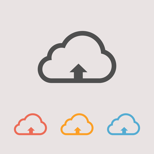 Cloud upload icon - Vector, imagen