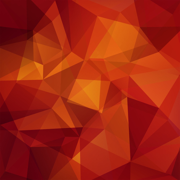 Abstract background consisting of triangles. Geometric design for business presentations or web template banner flyer. Vector illustration. Red, brown, orange colors. - Vector, Image