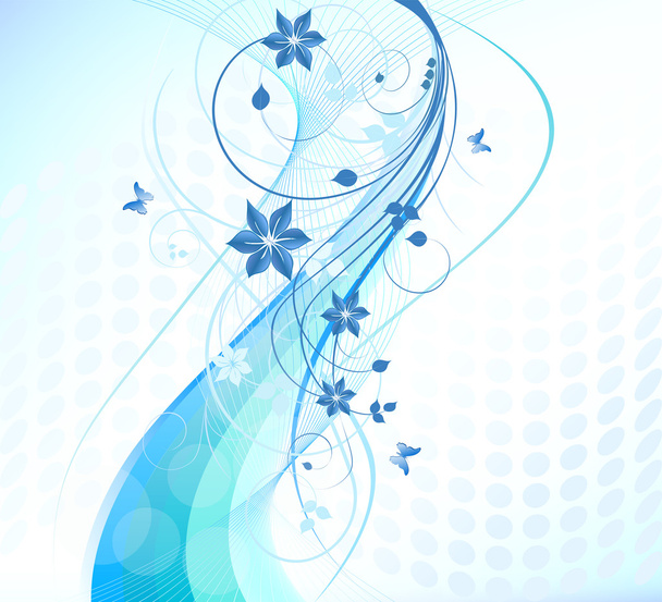 Abstract floral vector - Vecteur, image