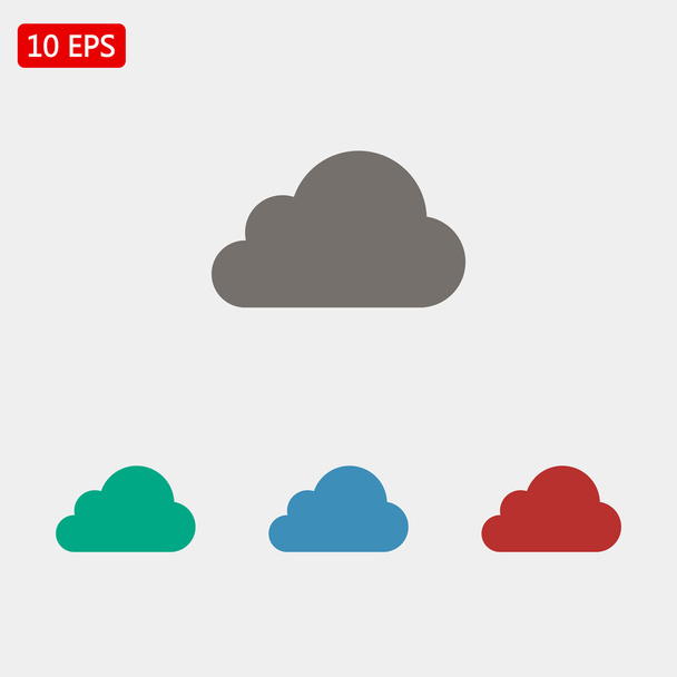 Cloud flat design icon - Vector, Image