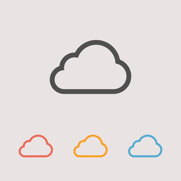 Cloud flat design icon - Vektor, obrázek