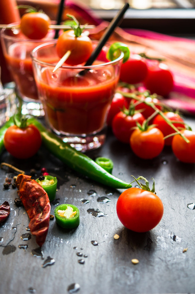 zumo de tomate fresco - Foto, Imagen