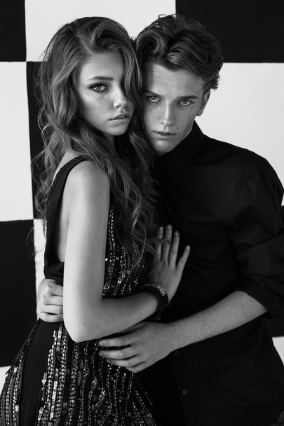 Fashion couple in stylish clothes - Valokuva, kuva