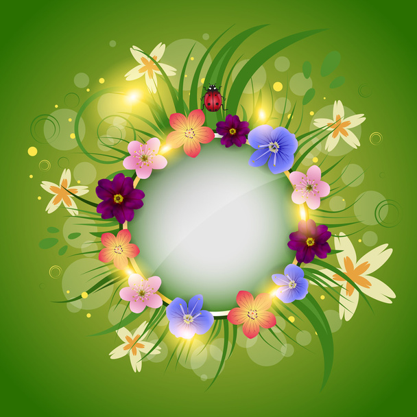 Floral abstracte achtergrond - Vector, afbeelding