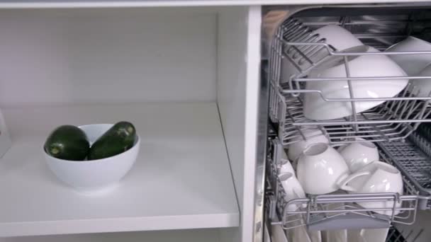kitchen unit with dishwasher - Footage, Video