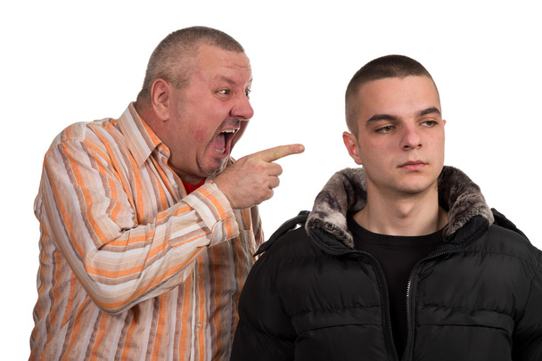 Padre e figlio litigano
 - Foto, immagini