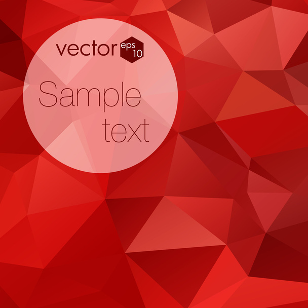 Polygon red card sample text background template - Вектор, зображення