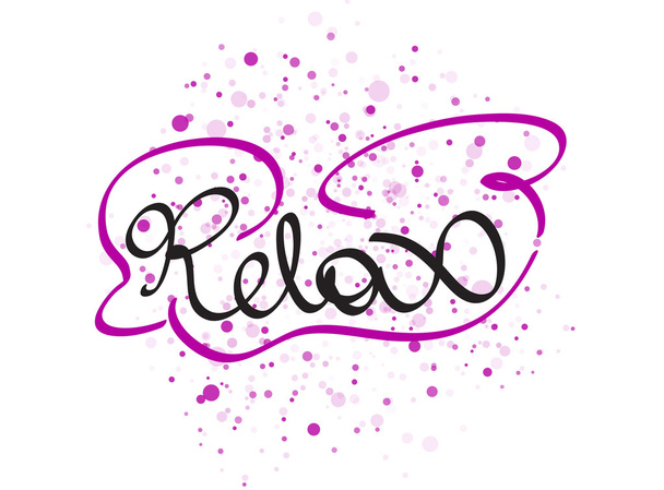 Relax lettering word - Wektor, obraz