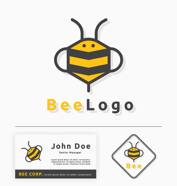 logotipo de la abeja para el negocio de la miel y productos
 - Vector, imagen
