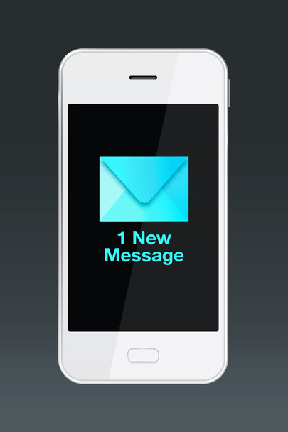Smartphone con nuevo icono de mensaje
.  - Foto, Imagen