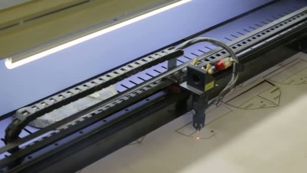 Laser cutting machine at work. - Footage, Video