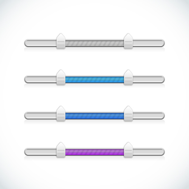 Set of sliders scroll bars - Vector, Image