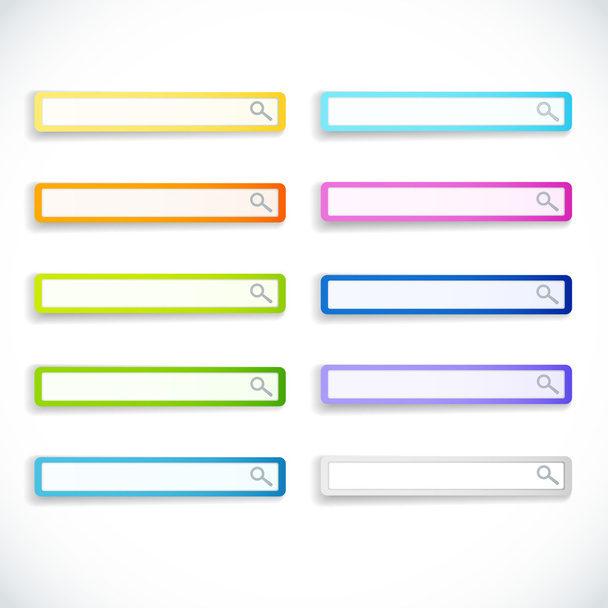 Set of color search bars - Vector, Image