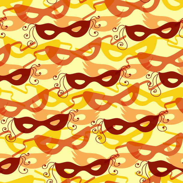 カーニバル マスクのシームレス パターン - ベクター画像