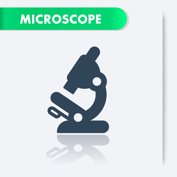 Microscope, lab glass, laboratory icon, vector illustration - Vektör, Görsel