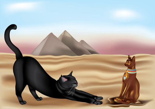 Egyptian Cat - Vector, Image