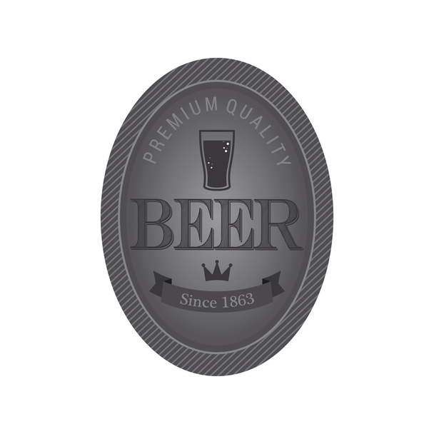 Isolated Beer label - Вектор,изображение
