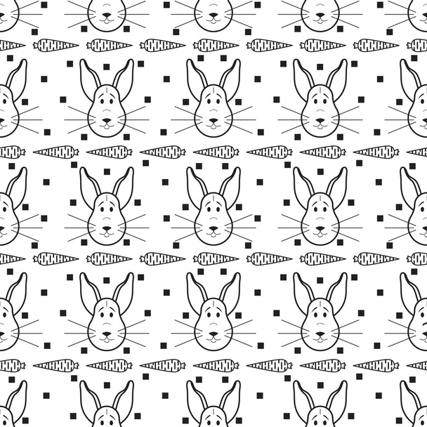 Seamless rabbit pattern - Вектор, зображення